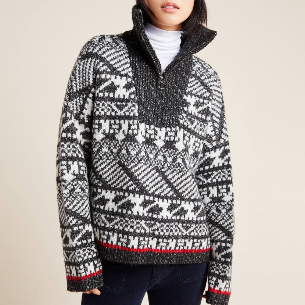 Anthropologie Rafela Half-Zip Pullover